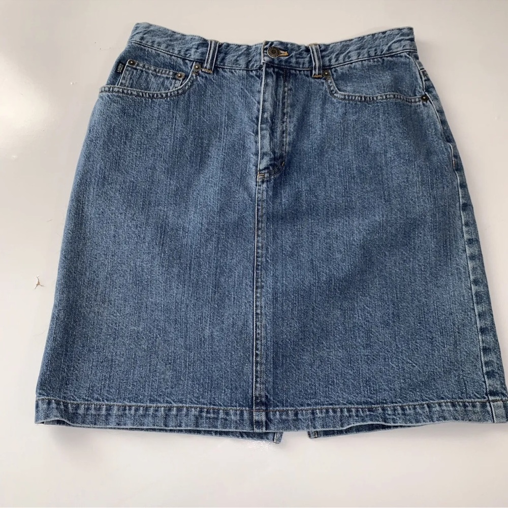 Ralph Lauren Jeans Company Womans Y2K Vintage Denim Straight Pencil Skirt Size 8